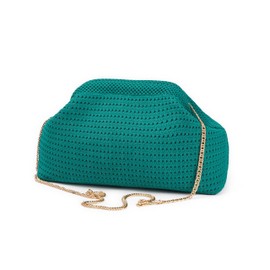 Twievo Summer Clutch Purses for Women, 2025 Beach Bags for Women, Woven Striped Dumpling Bag Crochet Purses Evening Handbag Green