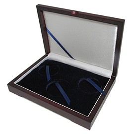 Guardhouse Wood Capsule Display Boxes (3 Coin XL / Air Tite I / 51.6mm, Mahogany Hardtop)