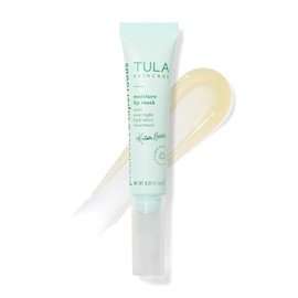 TULA Skin Care Krista Horton Moisture Lip Mask - Peptides, Hyaluronic Acid, Vitamin E & Mint Oil deeply Nourish & Hydrate lips, 0.28 oz.