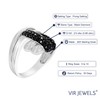 Vir Jewels 2/3 cttw Black Diamond Ring .925 Sterling Silver
