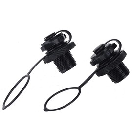 Bewinner Air Valve Inflatable Boat, Pack of 2 Spiral Air Plugs, Disposable Inflation Replacement Screw, Boston Valve for Dinghy, Boat, Kayak, Raft Plug Replacement