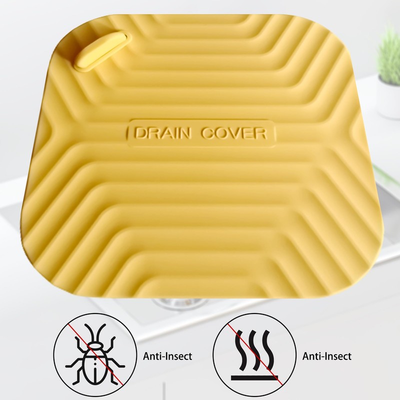 DIFENLUN Shower Drain Cover Tub Stopper,2 Pieces Sewer Anti-Odor Mat