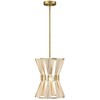 Untrammelife Modern Drum Pendant Light,Luxe Hand-Wrapped Bleached Natural Rope Hanging