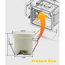 316116400 Range Stove Oven Light Socket Compatible With Most Frigidaire Oven Model,Replace(AP2125913) 08011085 08014563 08067791 ETC