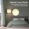 LALISU Modern Floor Lamp, 3-Ways Dimmable Standing Lamp with Linen
