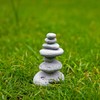 OwMell Balanced Stones Cairn Statue Garden Decor, Stacked Zen Rock
