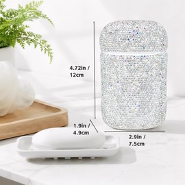 SlowVibes Bling Leakproof Travel Soap Dish with Lid