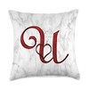 Red Heart Letter U Love Shape Cursive White Initial Name
