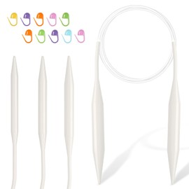 Aeelike Circular Knitting Needles 80cm, Circular Knitting Needles Set UK 8mm 9mm 10mm 12mm, 80 cm Long Round Knitting Needles Set, Total 32 inch Circular Knitting Needles Large Sizes for Chunky Yarn