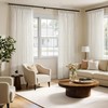 MIULEE Pinch Pleated Natural Linen Curtains 84 Inches Long 2