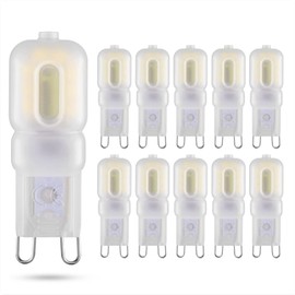 Sriomny G9 LED Bulb 2W Equivalent to 20W Halogen lamp T4 G9 Natural White 4000K 120V G9 Base, 360°Omni-Directional Lighting, Home Lighting Non-dimming 200 lumens (10 Pack)