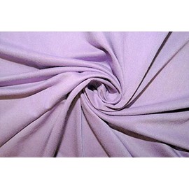 New Creations Fabric & Foam Inc, 58/60" Wide, 95% Cotton 5% Spandex, Cotton Jersey Spandex Knit Blend, 4 Way Stretch Fabric (Lavender, 1 Yard)