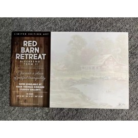 Thomas Kinkade Studio Postcard Red Barn Retreat