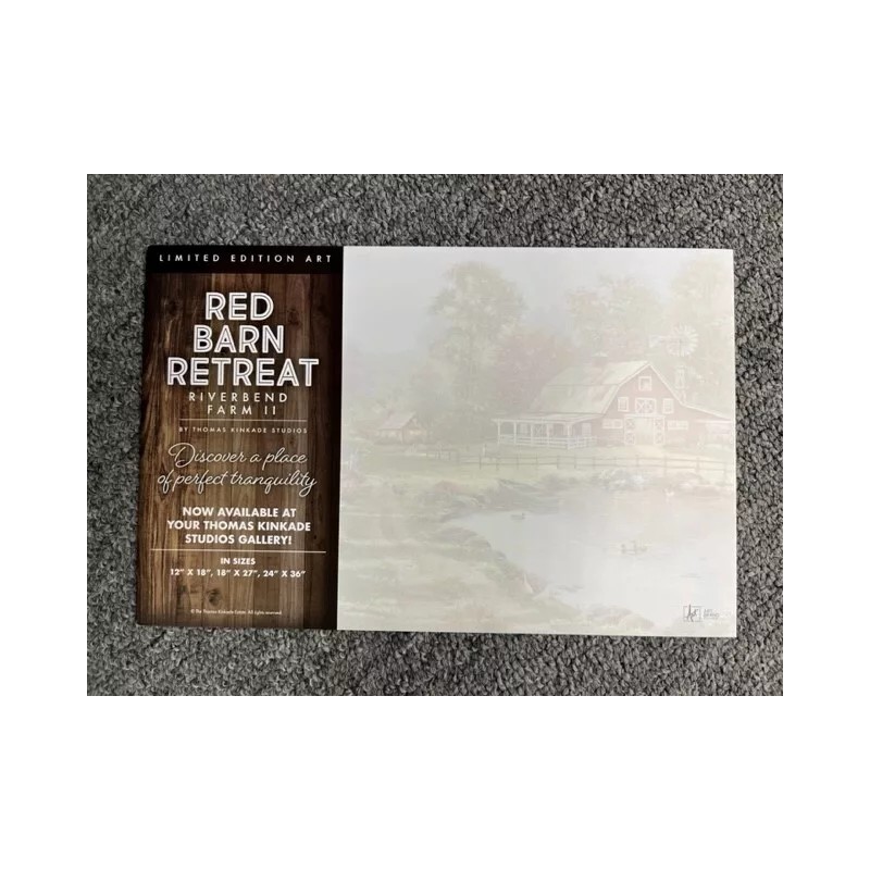 Thomas Kinkade Studio Postcard Red Barn Retreat