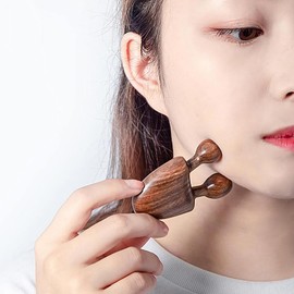 Head Massager Scalp,Wooden Natural Facial Massager Tool - Personal Care Supplies for Neck Headspa Shower Relaxation Home Salon Yoga Travel Meditation Aromatherapy