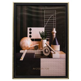 MINUMINU HW265 MARCO PORTARETRATO FOTO 6X8 A4 DISEÑO MODERNO 2 TAMAÑOS 4X6, 5X7, RECAMARA OFICINA (5X7, NEGRO)