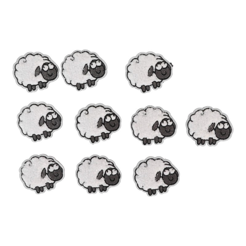 30pcs Cloth Patches Embroidered Iron On Sew On Sheep Shape