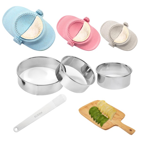 Rongxze Pack of 7 Dumpling Maker, 3 Colours Empanadas Maker