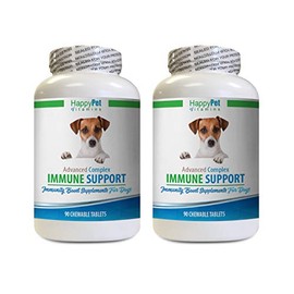 HAPPY PET VITAMINS LLC Aller Immune Bites Dogs - Dog Immune System Support - Liver and Kidney Health - Powerful ANTIOXIDANTS - Natural Formula - maitake Mushroom for Dogs - 2 Bottles (180 Treats)