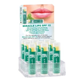 3 Pack of Miracle Lips 15 Lip Balm Protection with Organic Base of Ingredients (3 tubes)