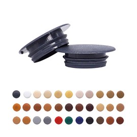 SKIR'CO Pack of 100 Plastic Hole Plugs, 14 mm, Furniture Hole Plugs, Drill Hole Cover Caps, Screw Hole Cover Caps (Anthracite S0)