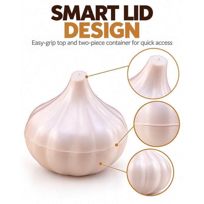 Reusable Fruit & Vegetable Storage Containers for Fridge, Onion Garlic