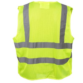 Cordova VB221PFRS Type R, Class II, Limited FR, 5-Point Breakaway Vest, Lime Mesh, One Outside Lower Pocket, One Inside Chest Pocket With Hook & Loop Closure, 2-Inch Silver Reflective Tape, Small