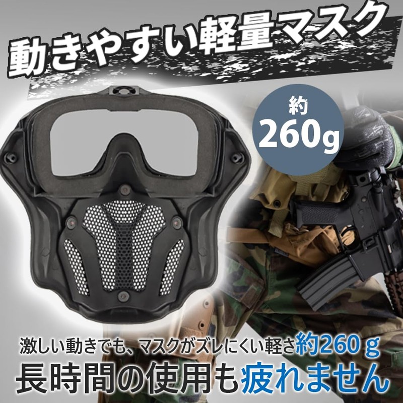 CHURACY Airsoft Mask Goggles Anti-Fog Fan Face Guard Equipment Mesh