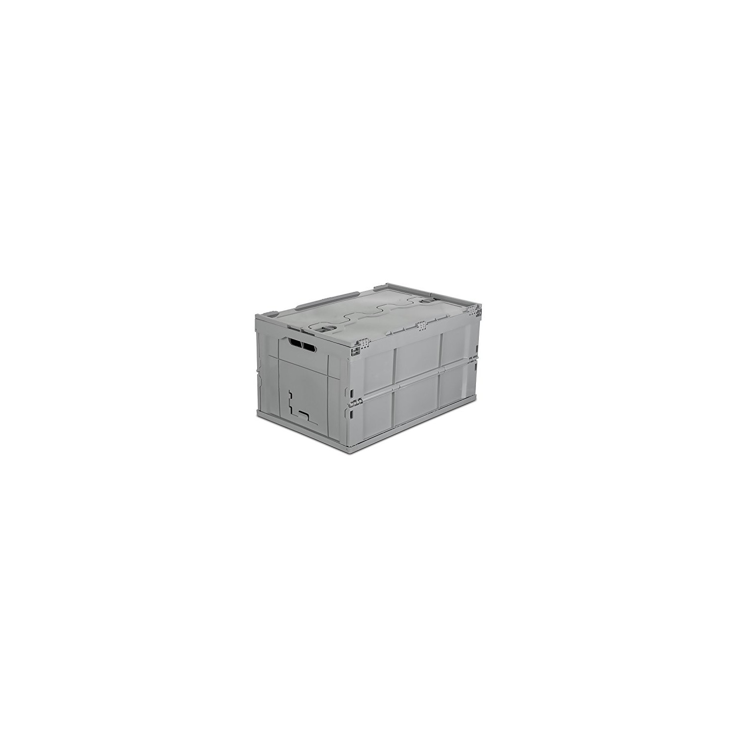 Mount-It! Collapsible Plastic Storage Crate, Folding and Stackable ...