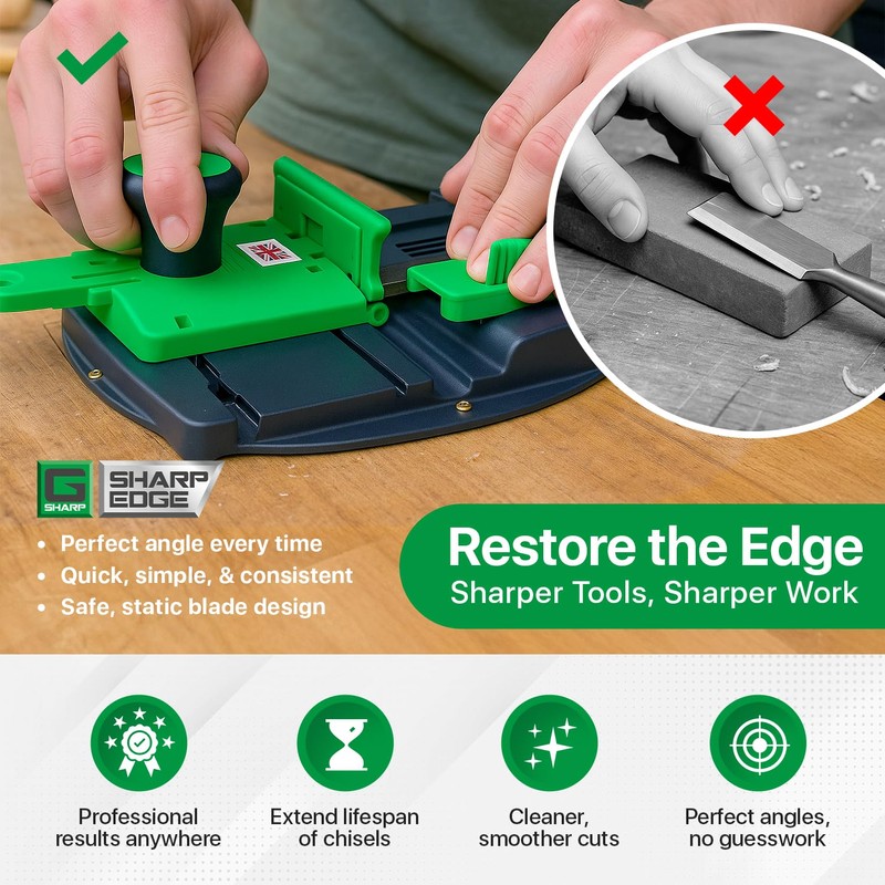 G Sharp Edge Chisel Sharpener - Chisel Sharpening Kit -