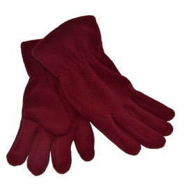 Childs Fleece Gloves, Maroon, Age 9/12