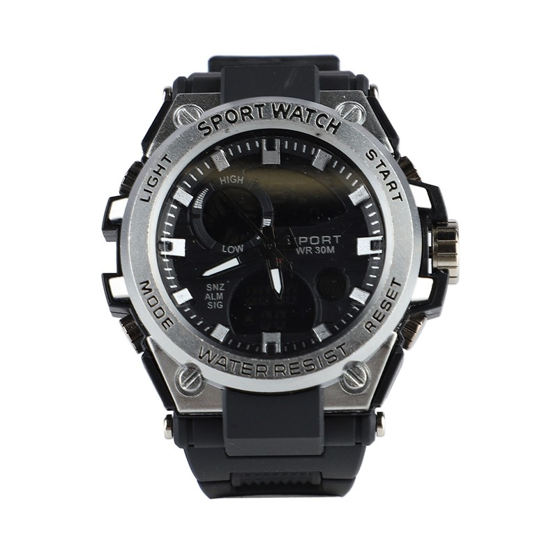 LED Sports Watch Electric Luminous Shook Proof Multi Function Quartz
