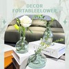 ATDORO 3 Pcs Mini Bud Vases, Clear Bud Vases for