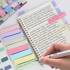 Potanro Small Sticky Notes Colourful Book Tabs Small Self Stick Pad for Office 1140 PCS Annotation Tabs Mini Self Stick Note Pads Colorful Bright Post Stickies for School Office Classroom Home Meeting