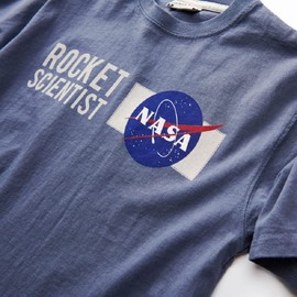 RED CANOE NASA Rocket Scientist T-Shirt, X-Large Washed Blue
