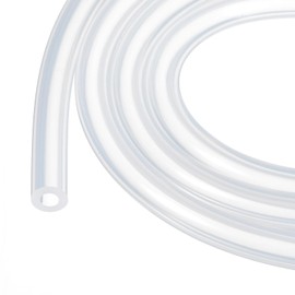 Rebower 6.6ft 5/32" ID x 5/16" OD Silicone Tubing Clear 4mm x 8mm Industrial Plastic Tubing Pure Silicone Hoses for Pump Siphoning Draining Irrigation Brewing