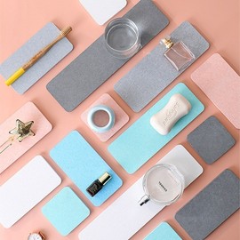 Absorbent Diatomaceous Earth Coaster for Bathroom - Square & Round Pad Pink/8x22 4ea