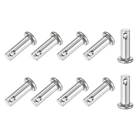 M METERXITY 10-Pack Single Hole Clevis Pins, M5 x 16mm 304 Stainless Steel Flat Head Clevis Pins for Mechanical Linkage/Fixed Parts/Ship Rigging, Link Hinge Pin Reusable
