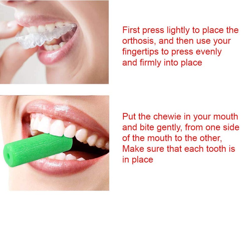 Aligner Chew for Tray Seaters,Dental Teeth Chew（3Pcs Mint）