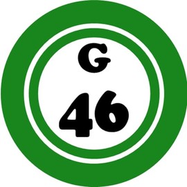 G 46 G46 Bingo Ball - 3 Pack Circle Stickers 3" x 3" - Hobby Number Board Lucky