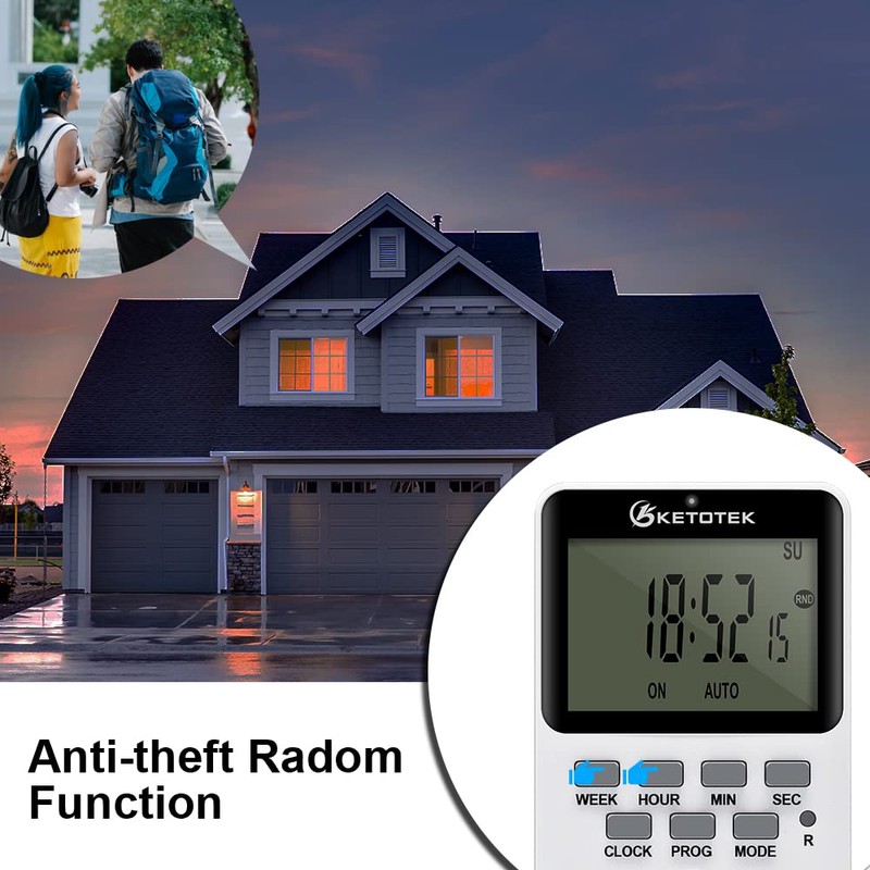 Digital Plug-in Timer Outlet Socket 20 on/Off Programmable Timer Switch