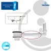 tecuro Extension pipe, overflow connection pipe, diameter 25 x 165