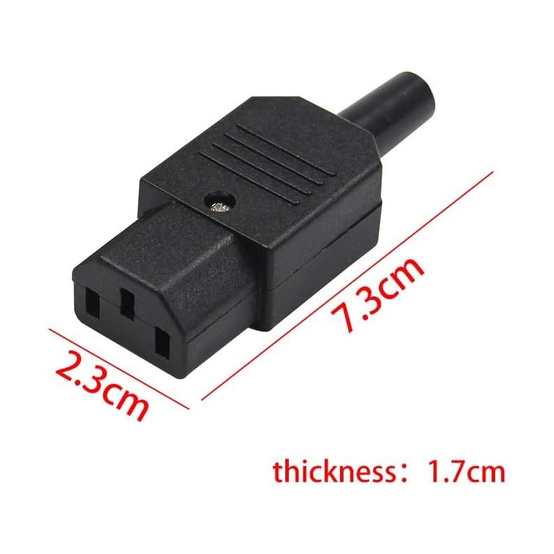 (2 Pack) Tekit IEC C13 Power Cord Plug Connector,DIY IEC