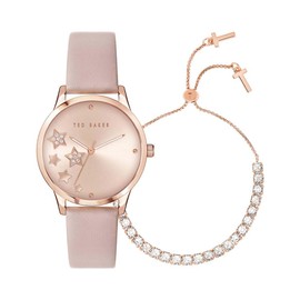 Ted Baker BKGFW2218 Fitzrovia Gift Set Pink Leather Wristwatch