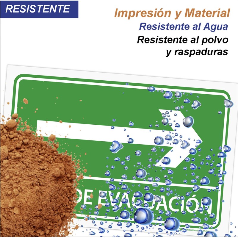 Letrero señalamiento salida de emergencia lado derecho