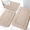 chakme Bathroom Rug Set, 3 Pieces, Soft Memory Foam Bath