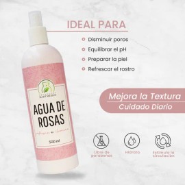 Agua De Rosas Hidratante (500ml) Momento De Aplicación Día/noche Tipo De Piel Todo Tipo De Piel