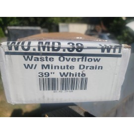 DTC Bath Tub Waste Overflow 39inch  Cable Drain In Chrome w/PVC