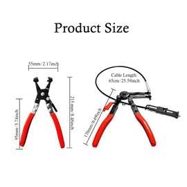 Mivanta 2 Pack Hose Clamp Pliers - Standard Pliers + Rotatable Hose Clamp Pliers Ideal for Repairs and Fixings Professional Tool Red