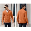 Runcati Mens Shawl Collar Cardigan Sweaters Button Down Cable Knitted